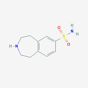 molecular formula C10H14N2O2S B8535357 2,3,4,5-tetrahydro-1H-3-benzazepine-7-sulfonamide 