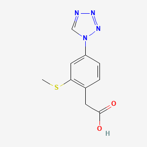 molecular formula C10H10N4O2S B8535358 [2-(methylsulfanyl)-4-(1H-tetrazol-1-yl)phenyl]acetic acid 
