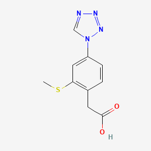 2-[2-methylsulfanyl-4-(tetrazol-1-yl)phenyl]acetic acid