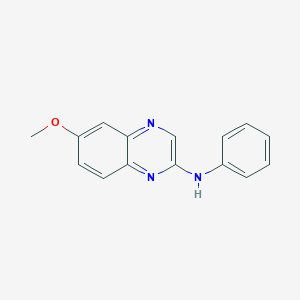 molecular formula C15H13N3O B8535363 2-Anilino-6-methoxy-quinoxaline CAS No. 216752-43-1