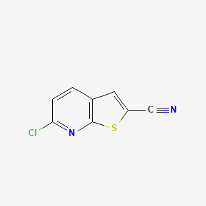 molecular formula C8H3ClN2S B8535378 6-Chlorothieno[2,3-b]pyridine-2-carbonitrile 