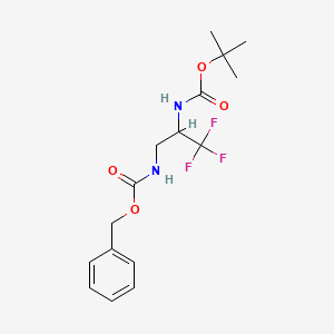 Benzyl tert-butyl (3,3,3-trifluoropropane-1,2-diyl)biscarbamate