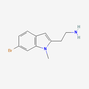 molecular formula C11H13BrN2 B8535452 2-(6-Bromo-1-methyl-1H-indol-2-yl)ethanamine 