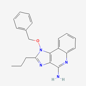 molecular formula C20H20N4O B8535487 1-(benzyloxy)-2-propyl-1H-imidazo[4,5-c]quinolin-4-amine CAS No. 878757-11-0