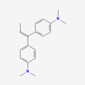 molecular formula C19H24N2 B8535504 1,1-Bis(4-dimethylaminophenyl)propene CAS No. 6332-03-2