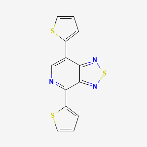 molecular formula C13H7N3S3 B8535540 4,7-Di(thiophen-2-yl)-[1,2,5]thiadiazolo[3,4-c]pyridine 