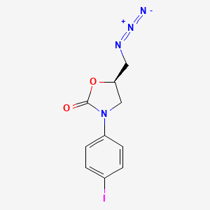 molecular formula C10H9IN4O2 B8535590 (5R)-5-(azidomethyl)-3-(4-iodophenyl)-1,3-oxazolidin-2-one CAS No. 501939-71-5