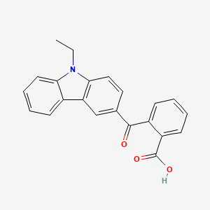 molecular formula C22H17NO3 B8535601 2-(9-Ethyl-9H-carbazole-3-carbonyl)benzoic acid CAS No. 67699-33-6