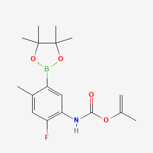 Prop-1-en-2-yl 2-fluoro-4-methyl-5-(4,4,5,5-tetramethyl-1,3,2-dioxaborolan-2-yl)phenylcarbamate