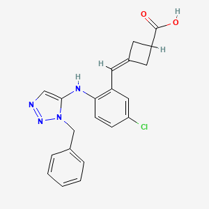 3-(2-((1-benzyl-1H-1,2,3-triazol-5-yl)amino)-5-chlorobenzylidene)cyclobutanecarboxylic acid