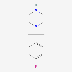 molecular formula C13H19FN2 B8535626 1-[2-(4-Fluorophenyl)propan-2-yl]piperazine CAS No. 1166820-42-3