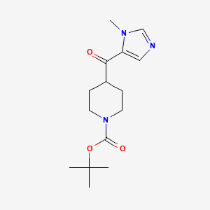 molecular formula C15H23N3O3 B8535634 tert-Butyl 4-(1-methyl-1H-imidazole-5-carbonyl)piperidine-1-carboxylate 
