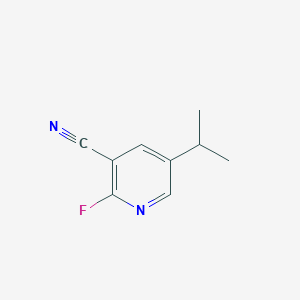 molecular formula C9H9FN2 B8535698 2-Fluoro-5-isopropylnicotinonitrile 