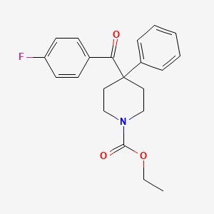 molecular formula C21H22FNO3 B8535748 Ethyl 4-(4-fluorobenzoyl)-4-phenylpiperidine-1-carboxylate CAS No. 86487-58-3