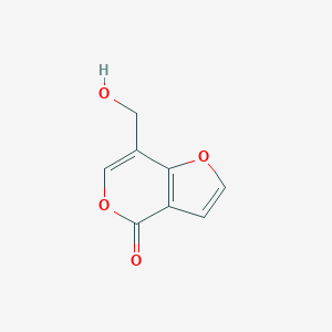 molecular formula C8H6O4 B8535786 7-(Hydroxymethyl)furo[3,2-c]pyran-4-one 