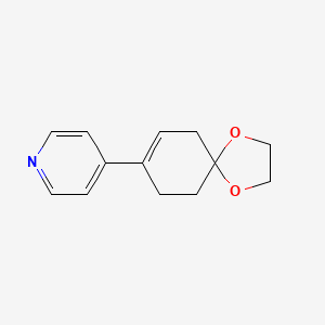 molecular formula C13H15NO2 B8535794 4-(1,4-Dioxaspiro[4.5]dec-7-en-8-yl)pyridine 