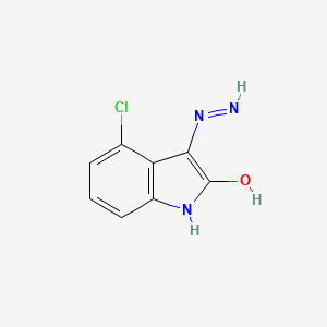 molecular formula C8H6ClN3O B8535808 4-Chloro-3-hydrazono-2-oxindole 