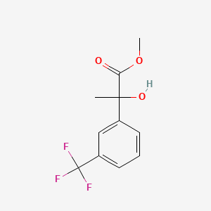 molecular formula C11H11F3O3 B8535815 Methyl 2-hydroxy-2-[3-(trifluoromethyl)phenyl]propanoate 