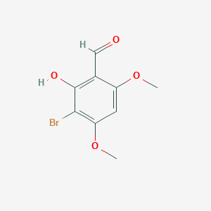 molecular formula C9H9BrO4 B8535836 2-Hydroxy-3-bromo-4,6-dimethoxybenzaldehyde 