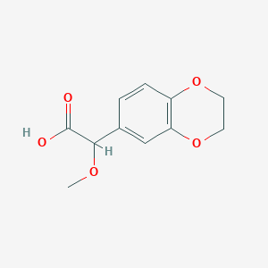 2-(2,3-Dihydrobenzo[b][1,4]dioxin-6-yl)-2-methoxyacetic acid