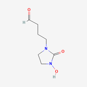 molecular formula C7H12N2O3 B8535866 4-(3-Hydroxy-2-oxo-imidazolidin-1-yl)-butyraldehyde 