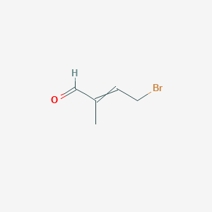 molecular formula C5H7BrO B8535882 4-Bromo-2-methylbut-2-enal CAS No. 80121-59-1