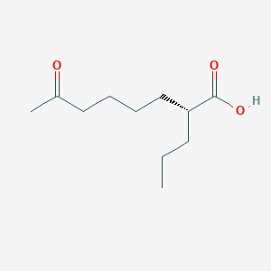 molecular formula C11H20O3 B8535894 (2R)-7-oxo-2-propyloctanoic acid CAS No. 824961-07-1