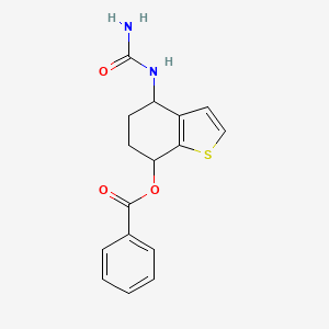 4-(Carbamoylamino)-4,5,6,7-tetrahydro-1-benzothiophen-7-yl benzoate
