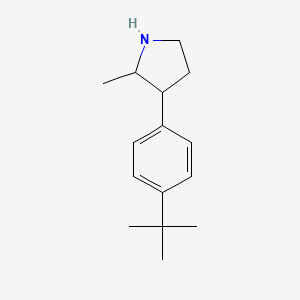 molecular formula C15H23N B8535938 3-(4-t-Butylphenyl)-2-methylpyrrolidine 