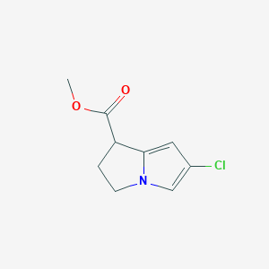 molecular formula C9H10ClNO2 B8535943 methyl 6-chloro-1,2-dihydro-3H-pyrrolo[1,2-a]pyrrole-1-carboxylate 