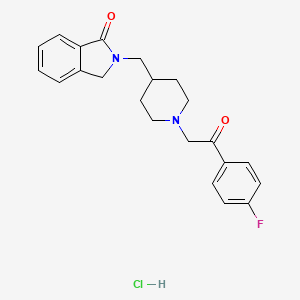 1H-Isoindol-1-one, 2-((1-(2-(4-fluorophenyl)-2-oxoethyl)-4-piperidinyl)methyl)-2,3-dihydro-, monohydrochloride