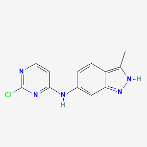 molecular formula C12H10ClN5 B8536022 N-(2-chloropyrimidin-4-yl)-3-methyl-1H-indazol-6-amine 