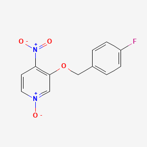 molecular formula C12H9FN2O4 B8536053 3-[(4-Fluorophenyl)methoxy]-4-nitro-1-oxo-1lambda~5~-pyridine CAS No. 878200-22-7