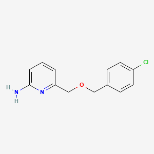 molecular formula C13H13ClN2O B8536059 6-(4-Chloro-benzyloxymethyl)-pyridin-2-ylamine 