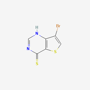 molecular formula C6H3BrN2S2 B8536061 7-Bromothieno[3,2-d]pyrimidine-4-thiol 