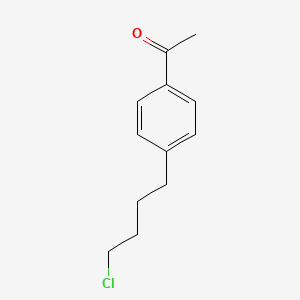 molecular formula C12H15ClO B8536064 1-[4-(4-Chlorobutyl)phenyl]ethan-1-one CAS No. 4831-03-2