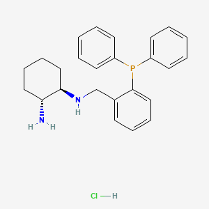 molecular formula C25H30ClN2P B8536081 (1R,2R)-N1-(2-(Diphenylphosphino)benzyl)cyclohexane-1,2-diamine hydrochloride 