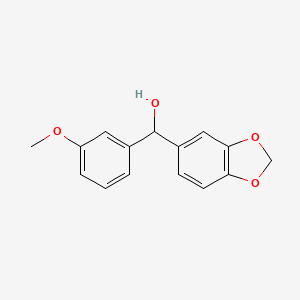 molecular formula C15H14O4 B8536102 Benzo[1,3]dioxol-5-yl-(3-methoxy-phenyl)-methanol 