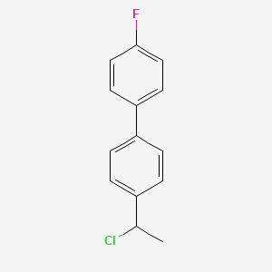 molecular formula C14H12ClF B8536166 4-(1-Chloroethyl)-4'-fluoro-1,1'-biphenyl CAS No. 55769-10-3