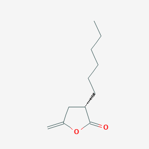 B8536288 (3S)-3-Hexyl-5-methylideneoxolan-2-one CAS No. 824961-13-9