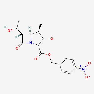 molecular formula C17H18N2O7 B8536334 4-nitrobenzyl (4R,5R,6S)-6-[(1R)-1-hydroxyethyl]-4-methyl-3,7-dioxo-1-azabicyclo[3.2.0]heptane-2-carboxylate 