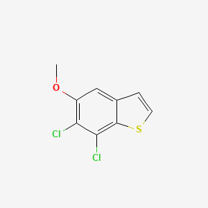 molecular formula C9H6Cl2OS B8536385 6,7-Dichloro-5-methoxybenzo[b]thiophene 