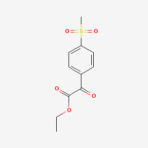 molecular formula C11H12O5S B8536398 (4-Methylsulfonyl-phenyl)-oxo-acetic acid ethyl ester 