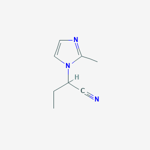 molecular formula C8H11N3 B8536400 (2-methyl-1H-imidazol-1-yl)butanenitrile 