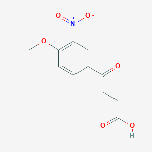 molecular formula C11H11NO6 B8536475 3-(4-Methoxy-3-nitrobenzoyl) propionic acid 
