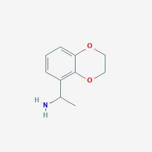 molecular formula C10H13NO2 B8536516 1-(2,3-Dihydro-benzo[1,4]dioxin-5-yl)-ethylamine 