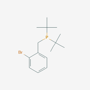 molecular formula C15H24BrP B8536522 [(2-Bromophenyl)methyl](di-tert-butyl)phosphane CAS No. 73424-08-5