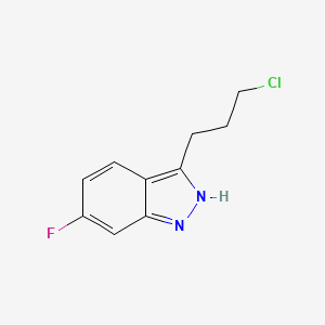molecular formula C10H10ClFN2 B8536532 3-(3-Chloropropyl)-6-fluoroindazole 