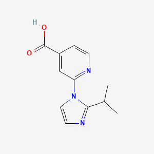 molecular formula C12H13N3O2 B8536542 2-(2-isopropyl-1H-imidazol-1-yl)isonicotinic acid 