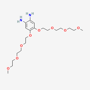 molecular formula C20H36N2O8 B8536565 4,5-Bis{2-[2-(2-methoxyethoxy)ethoxy]ethoxy}benzene-1,2-diamine CAS No. 165254-22-8